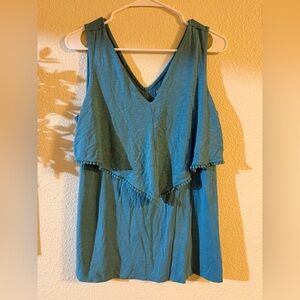 Maternity Women's Sleeveless Blue Top
